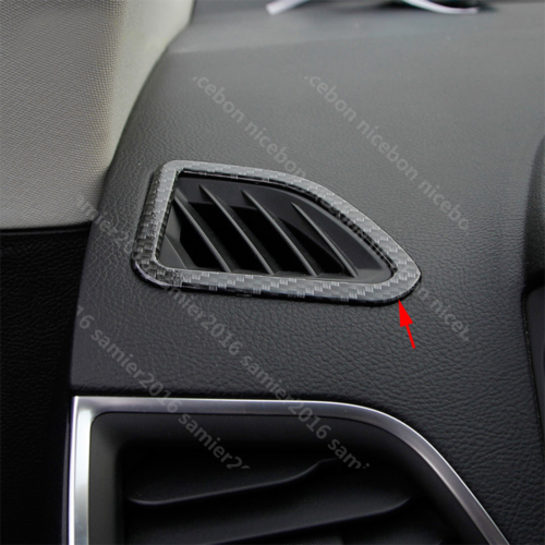 Carbon Fiber Color Dashboard Air Conditioner Vent Trim Fit For Ford Edge2015+ - Picture 9 of 11
