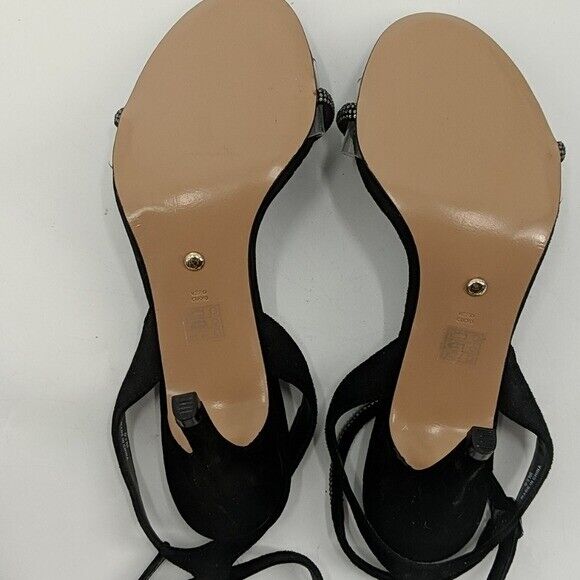 NWOT PELLE MODA Heels 6.5 Black Suede Rhinestone - image 8