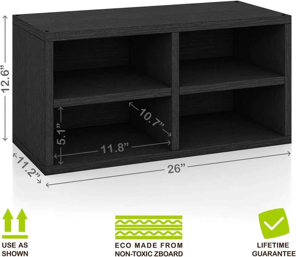 Way Basics Eco Stackable Connect Rectangle Shelf Organizer (Tool-Free Assembly) - Image 2 of 4