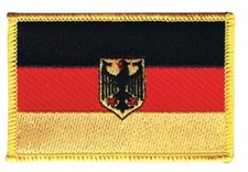 Deutschland mit Adler Aufnäher Flaggen Fahnen Patch Aufbügler 8x6cm