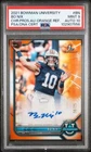 2021-22 Bowman University Chrome True Orange Refractor Bo Nix /25 PSA 9 Auto 10