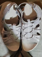 Easy Spirit Women's Spark2 Sport Sandal Size 7 Medium Silver Slingback Slip On