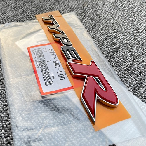 Genuine Type R Racing Sport Chrome Red Badge For Honda Civic Rear Emblem - Picture 3 of 5