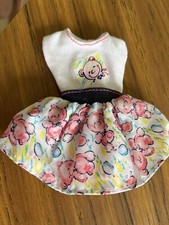 Barbie Clothing Fashion Dress Teddy Bear Print Genuine