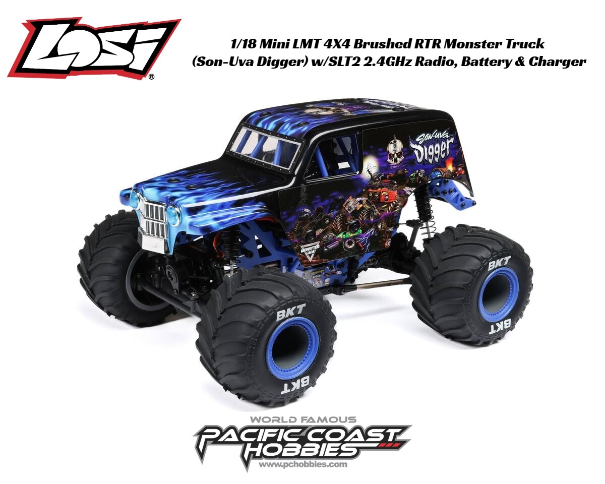 Losi 1:18 Mini LMT 4X4 Brushed RTR Monster Truck (Son-Uva Digger) LOS01026T2