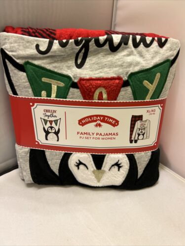 Juego de pijamas para mujer talla XL vacaciones de Navidad PJ pingüino 2 piezas - Imagen 8 de 12