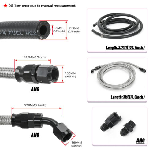 Línea de alimentación de combustible y retorno de goma para Honda Civic 1996-2000 sedán cupé 1,6 L - Imagen 4 de 14