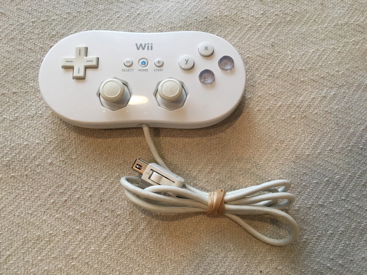 Nintendo Wii Classic Controller White OEM Official Remote TESTED EXCELLENT