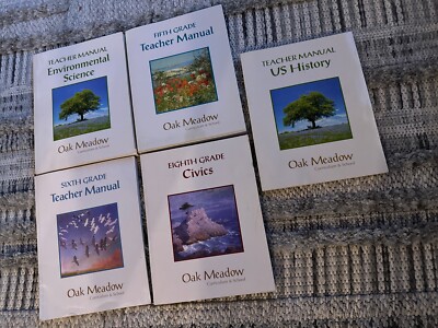 5 Lot Book Oak Meadow Civics Science History 6th 5th 8th Grade