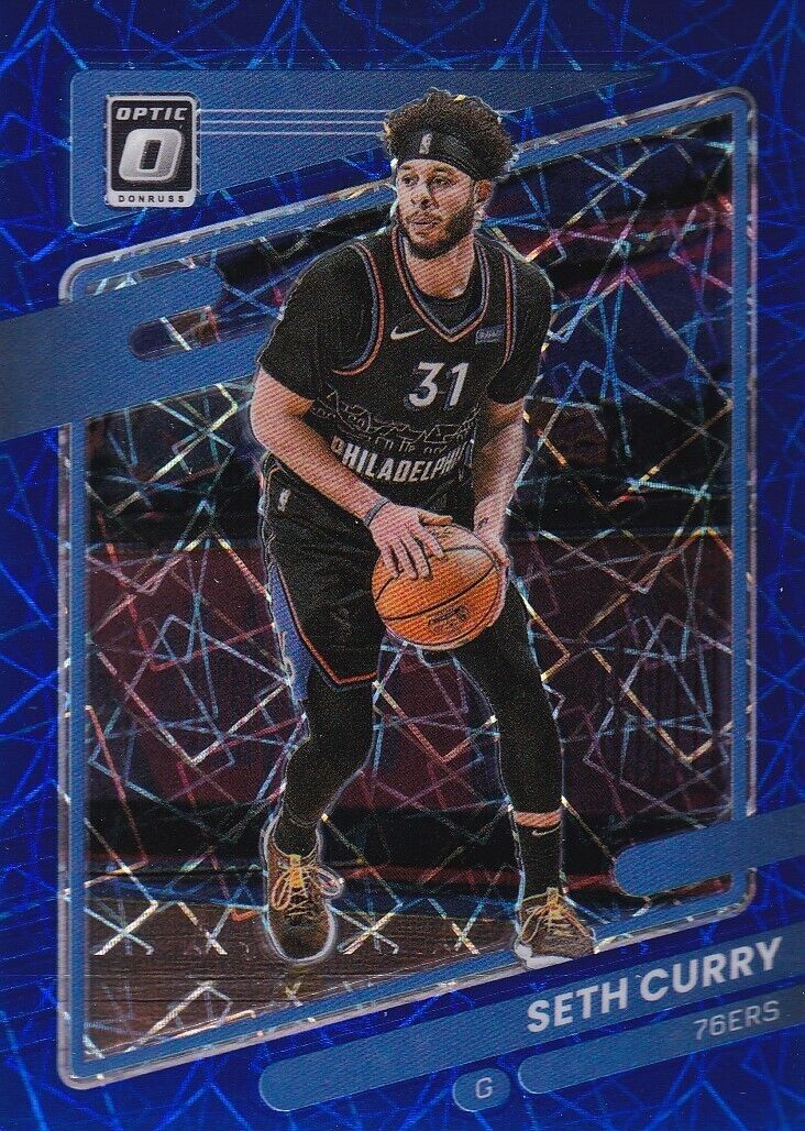 2021-22 Donruss Optic Blue Lazer Card #91 Seth Curry 