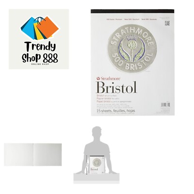 580-62 500 Series Bristol, 2-Ply Vellum Surface, 11''x14'', White, 15 Sheets
