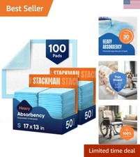 Ultimate Leak-Proof Disposable Changing Pads - 100 Count, 17"x13" for All Needs