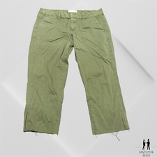 Nili Lotan East Hampton Pants Size 2 30x21 Green Straight Leg Cotton Trousers