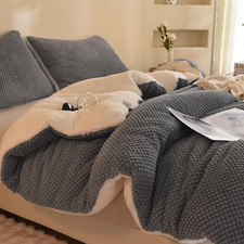 Luxury 3-Piece 3D Jacquard Comforter Set, Ultra-Soft Queen Size Grey