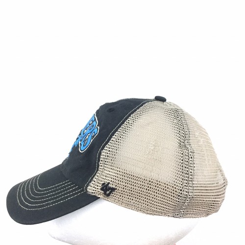 Carolina Panthers Hat Spell Out Mesh NFL Football Snapback Baseball 47 Brand Cap - Picture 3 of 11