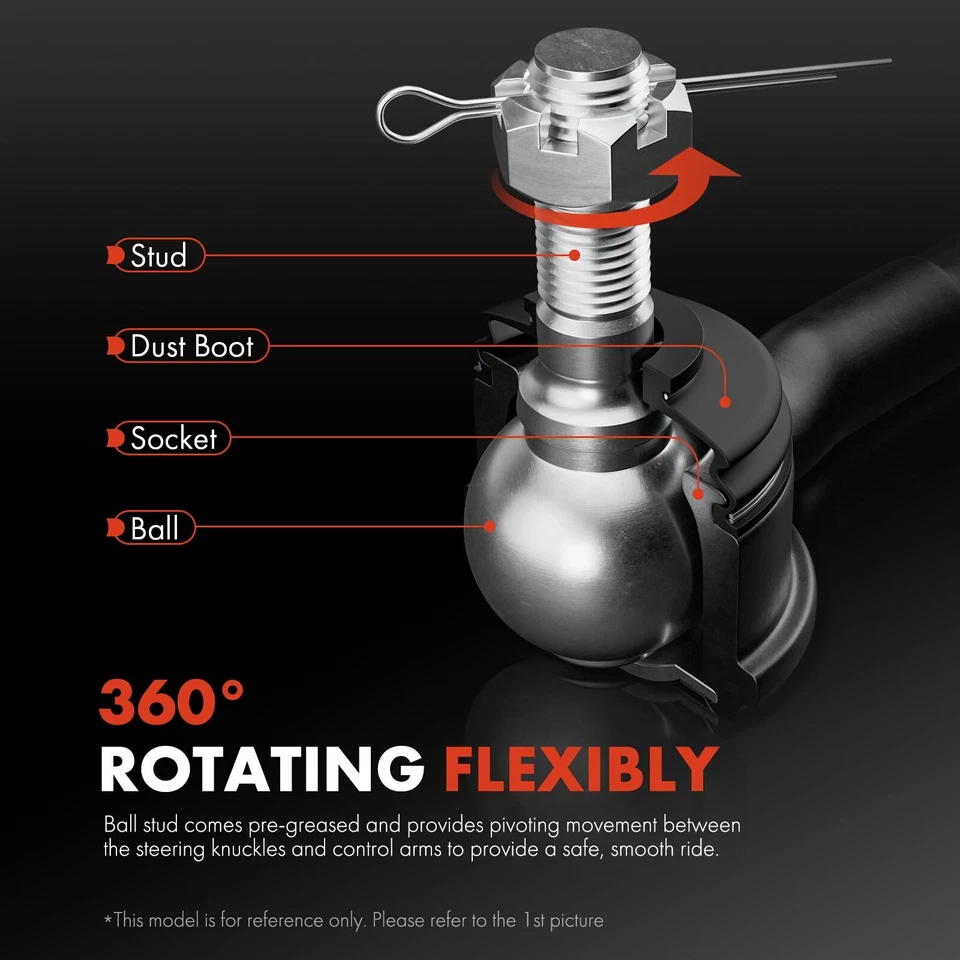 2x Extremo de barra de amarre exterior delantero derecho y derecho para Mercedes-Benz C300 C230 C250 C350 E350 E400 Foto 3 de 4