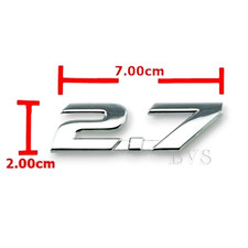 Genuine Chrome 2.7 Logo 3D For 2015-2016 Toyota Hilux Revo Fortuner