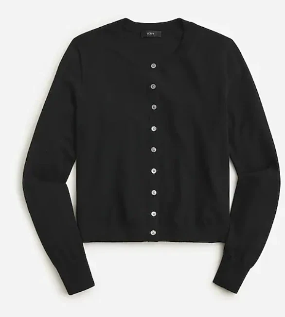J crew black cardigan hot sale