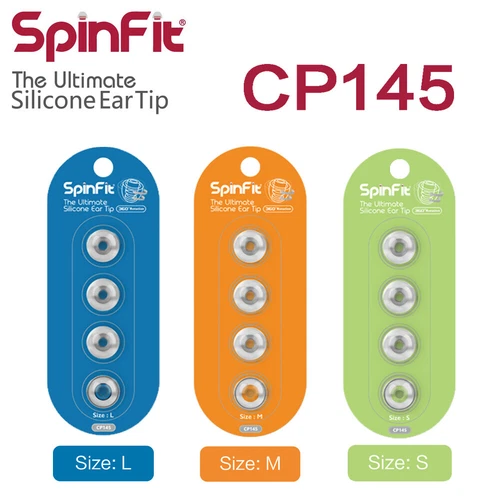 Spinfit CP145 Silicone Eartips Ear Buds for In-Ear Channel Headphones Earphones S M L
