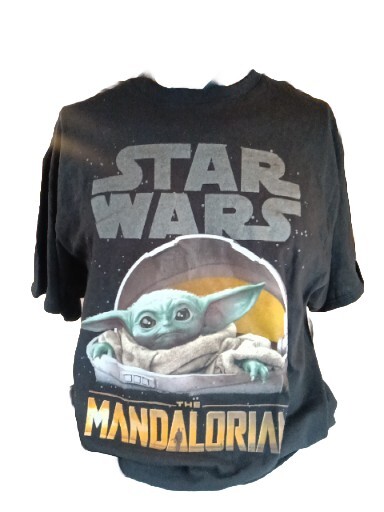 Star Wars THE MANDALORIAN THE CHILD Baby Yoda Grogu T-Shirt Black