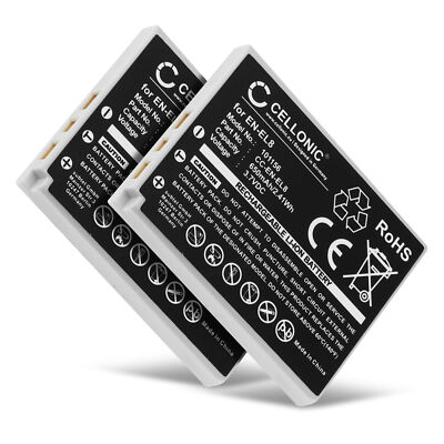 2x Akku für Nikon Coolpix S51c Coolpix s50 Coolpix S7c Coolpix S6 650mAh 