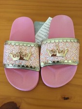 NWT Disney Store Princess Slides Sandals Shoes Girls Pink many size