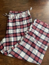 NWT GAP WOMEN'S FLANNEL PAJAMA PANTS XX-LARGEsz RED PLAIDS REG 39