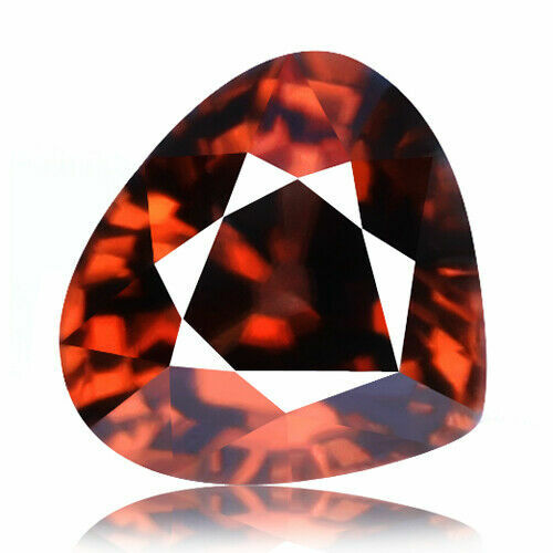 Flawless 1.58ct Intense Red Color Natural Unheated Zircon Mined at Cambodia - Picture 1 of 3