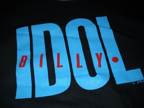 SUDADERA AZUL BILLY IDOL 1983 REBEL GRITO FOTO FIRMADA CONCIERTO NEGRA-GRANDE-NUEVA - Imagen 5 de 5