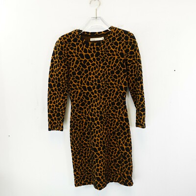 chinese dress ladies Leopard Round Neck Short Sleeve Mini Dress Gum Leaf / L