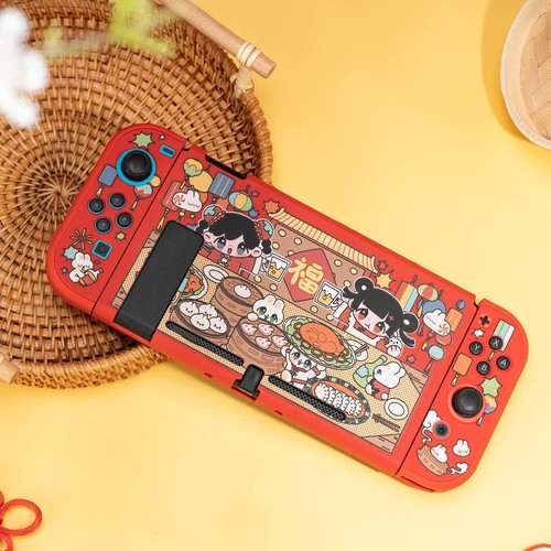 Geekshare Protective Case for Nintendo Switch Console & Joy Con Cover Christmas - Picture 5 of 8