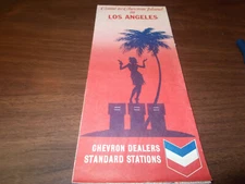 1969 Chevron Los Angeles Vintage Road Map