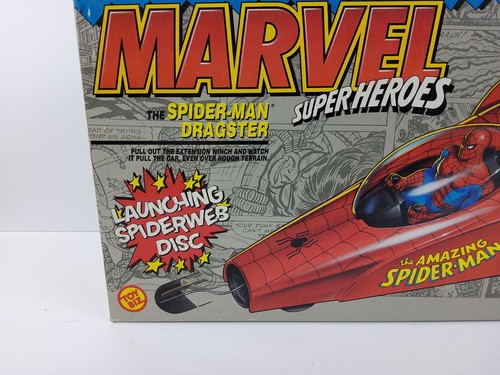 Vintage 1990 Toy Biz Marvel Super Heroes Spider-Man Dragster Fahrzeug SELTEN VERSIEGELT - Bild 5 von 16