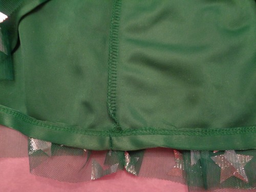 NEW GIRL CHRISTMAS SILVER STAR GREEN LAYER TUTU SKIRT XL 14/16 - Picture 2 of 3