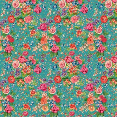 BLENDWORTH CURTAIN FABRIC DESIGN Jessica 2.3 METRES BLUEBIRD COTTON BLEND