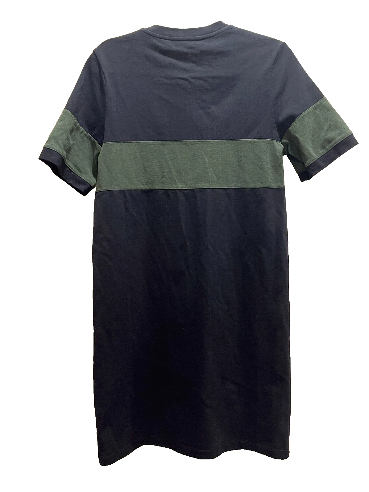 T shirt abito midi Kenzo Paris verde nero manica corta taglia S nuova righe rugby