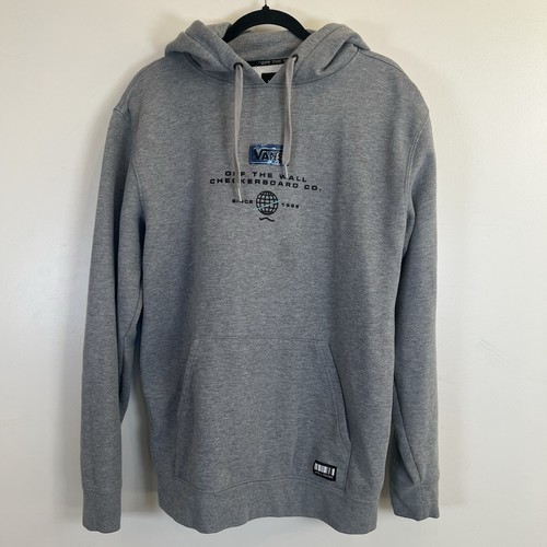 Vans, Vans Off the Wall Checkboard Co Gray Hoodie Sweatshirt M