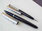 1950s Parker 21 Custom Gold filled Caps Black Parker 21 Fountain pen Pencil Box — photo 3