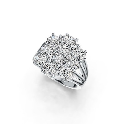 Sterling Silver Semi Mount Ring Setting Oval OV 6X4mm Split Shank