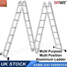 Aluminium Ladder 12 in 1 Multi Purpose 7 Rungs x 4 TUFFMATE
