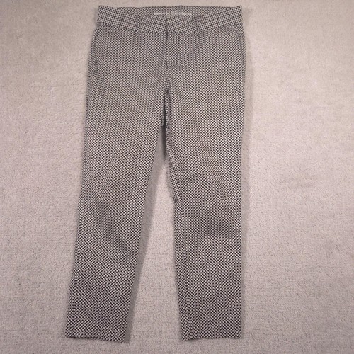 Gap Pants Womens 4 Black Slim City Ankle Geometric Chino Twill Stretch Workwear