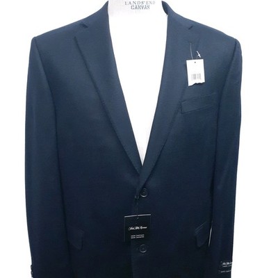 NWT SAKS FIFTH AVENUE 46 R Slim Fit CASHMERE Blue Navy Blazer Sport Jacket Coat