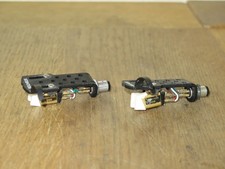 2 x Stanton 500 cartridge; genuine stylus & headshell DJ  turntable head - PAIR