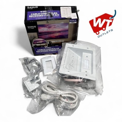 Sanus - In-Wall Cable Concealer Recessed Power Kit- BSA-IWP1-W1