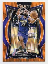 Lebron James 2024-25 Panini Select Concourse Orange Flash Prizm #54 Lakers Card