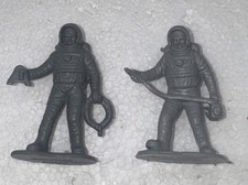 Vintage Astronaut Figure Grey Space Cadet NASA Moon Man Toy Army Man Size
