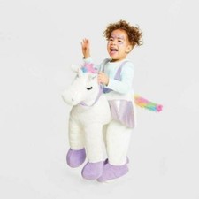 Unicorn Halloween Costume Rider Step In White Stuffed Plush 18 mths Toddler