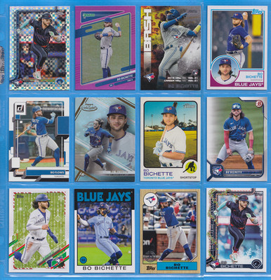 Bo Bichette Lot (12 cards) X-Fractor Stadium Bash Rookie+, Toronto Blue Jays RC