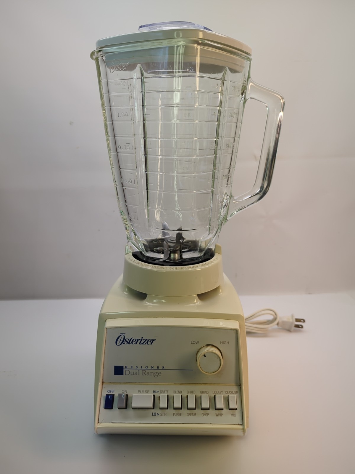 Vintage Osterizer Blender Designer Dual Range White 852-20A
