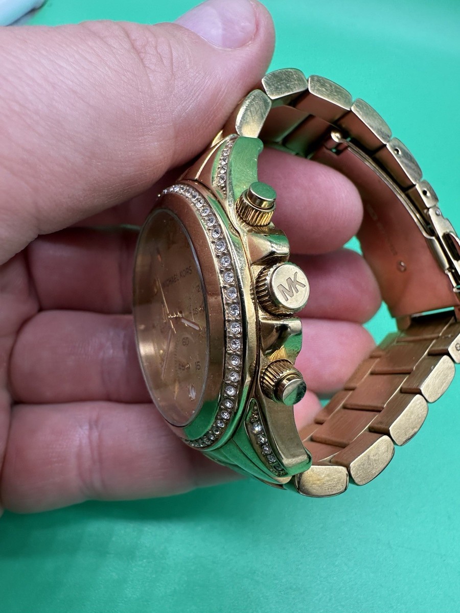 Michael Kors MK5166 Blair Glitz Gold Tone Crystals Stainless  display picture 3